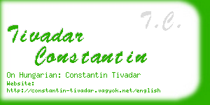 tivadar constantin business card